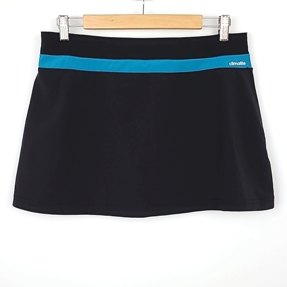 Adidas Climalite Athletic Skort Black & Teal Size Medium - Picture 2 of 13